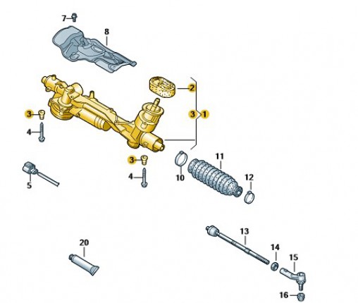 Przekładnia kierownicza (nr katalogowy: 5Q1423062N)