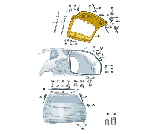 Klapa (pokrywa) tylna (nr katalogowy: 658827023A)
