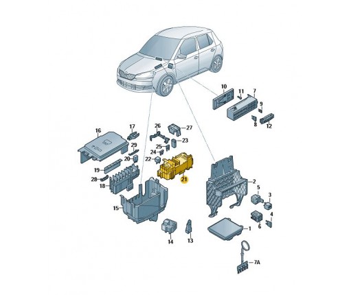 mocowanie bezpiecznikow (nr katalogowy: 6C0941824D)