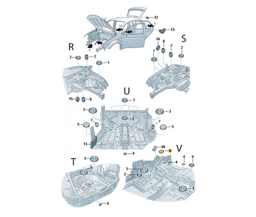 zaślepka (nr katalogowy: 6K0813583)