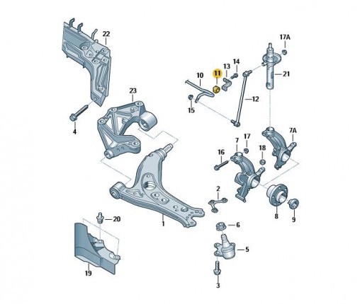 ELEM.METAL.GUMOWY (nr katalogowy: 6Q0411314Q)