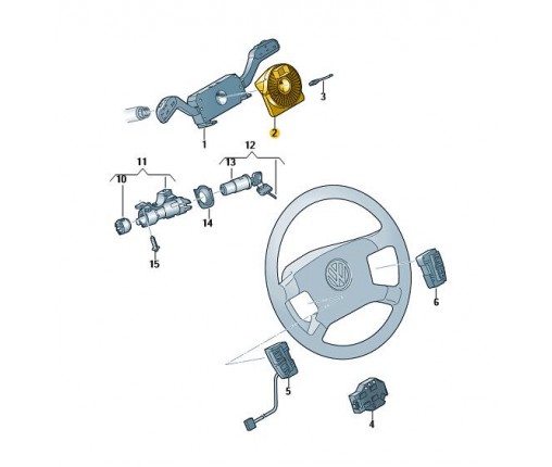 Pierścień ślizg. klaksonu ze spręż. powr (nr katalogowy: 6R0959654)