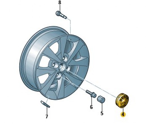 Kołpak ozdobny czarny/chrom błyszczący (nr katalogowy: 6U0601151LMHB)