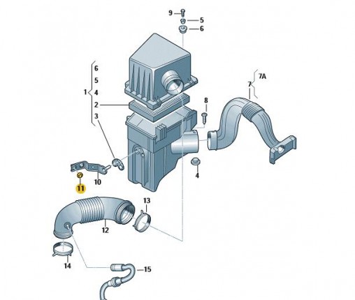 Rurka łącząca (nr katalogowy: 6Y0129684B)