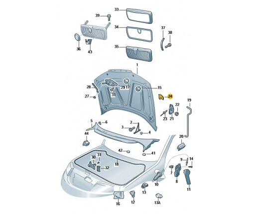 Klip pomarańcz drogowy (nr katalogowy: 6Y0823397A209)