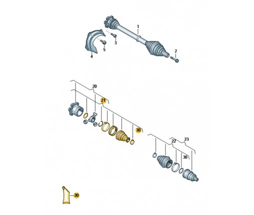 Osłona przegubu z elementami montażowymi (nr katalogowy: 760498201)