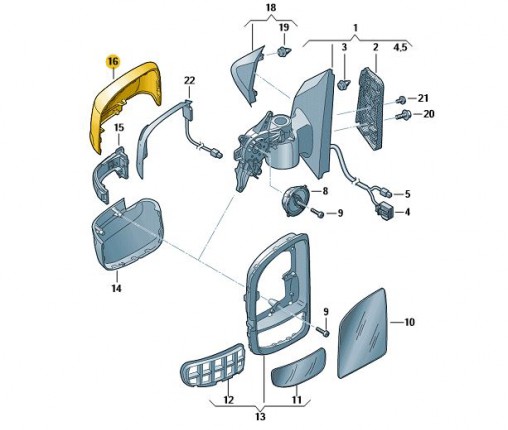 Osłona lusterka czerń satynowa (nr katalogowy: 7C08575279B9)