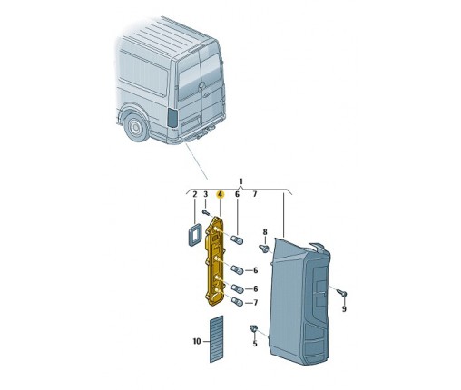 OPRAWA ŻARÓWEK LAM.LT (nr katalogowy: 7C0945257A)