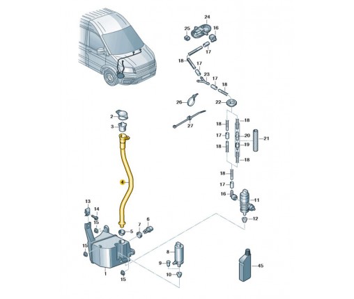 Kanal wlewowy (nr katalogowy: 7C0955463A)
