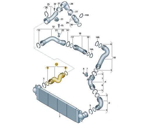 Wąż ciśnieniowy (nr katalogowy: 7H0145709B)