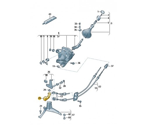 Dźwignia przełączająca (nr katalogowy: 7H0711051N)