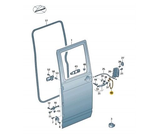 Cięgno Bowdena (nr katalogowy: 7LA839018B)