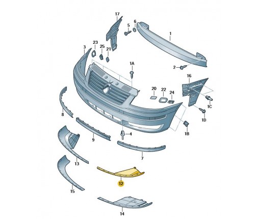 Spojler czerń satynowa (nr katalogowy: 7M3805903CB41)