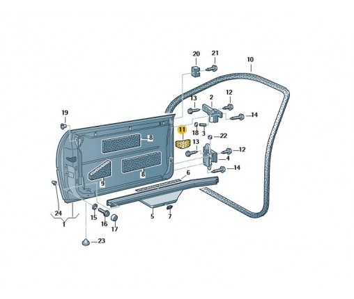 Osłona gumowa z ramką mocującą (nr katalogowy: 8D0959845F)