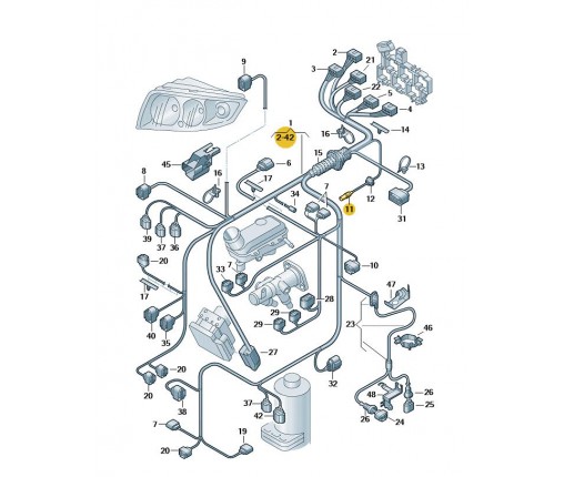 Wiązka przewodów bocznych świateł (nr katalogowy: 8D0971273)