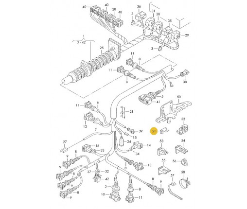 Uchwyt przewodu (nr katalogowy: 8D0971847G)