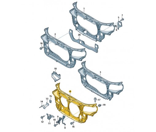 Wzmocnienie przednie z uchwytem chłodnic (nr katalogowy: 8E0805594H)