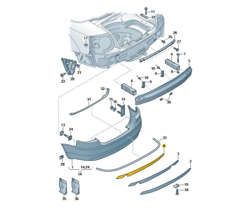 spojler (nr katalogowy: 8E0807521C)