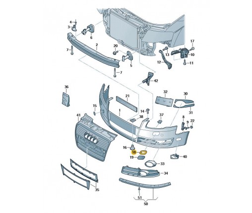 Rama prowadząca (nr katalogowy: 8E0807788B)