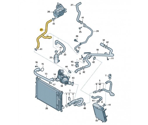 Wąż cieczy chłodzącej (nr katalogowy: 8E0819376B)