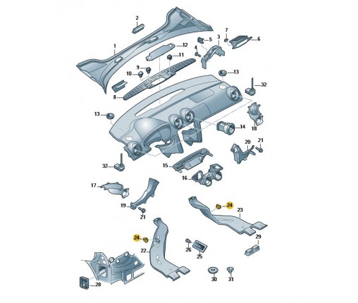 Nakrętka zac. (nr katalogowy: 8E0819851)