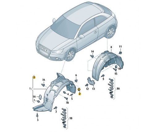 Element mocujący (nr katalogowy: 8E0821989A)