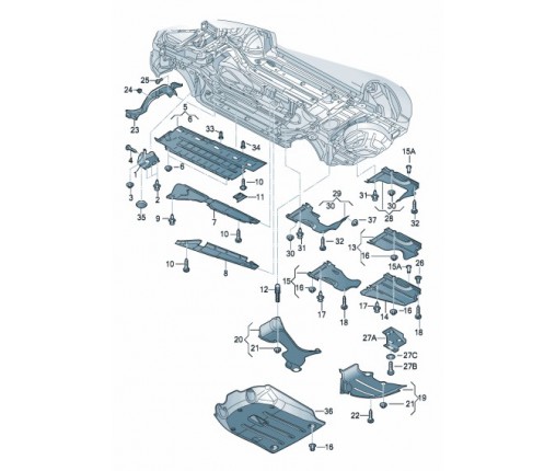 Osłona podłogi (nr katalogowy: 8E0825201D)