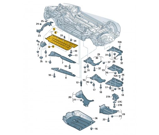 Osłona podłogi (nr katalogowy: 8E0825208D)