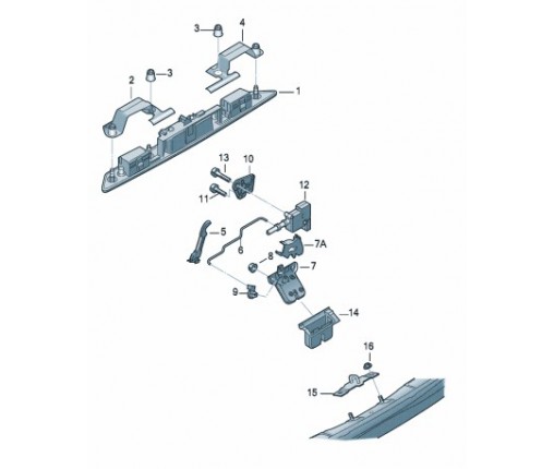 Element mocujący (nr katalogowy: 8E0827657F)