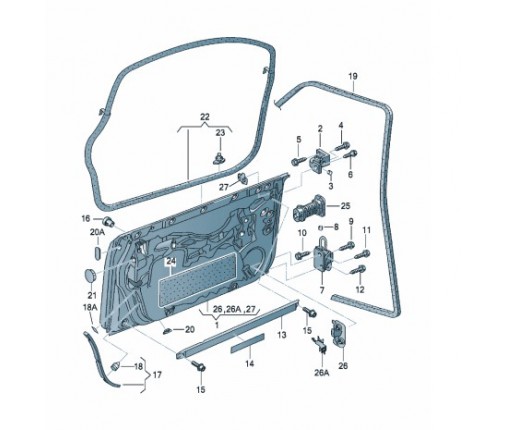 Zawias drzwiowy (nr katalogowy: 8E0831402C)