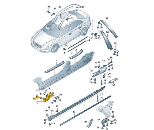 Uchwyt (nr katalogowy: 8E0853921D)