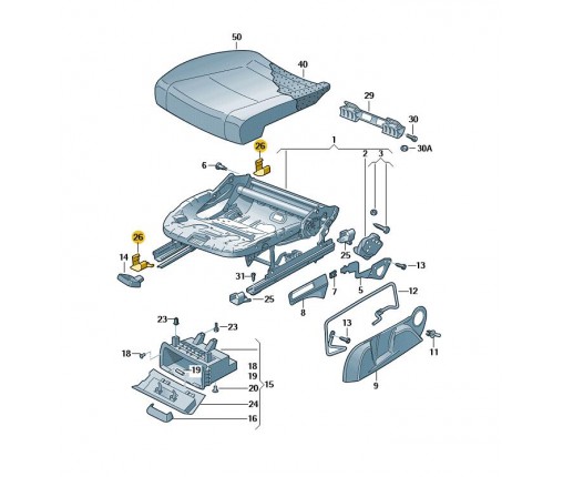 Pokrywa prowadnicy czerń satynowa (nr katalogowy: 8E0881348E9B9)