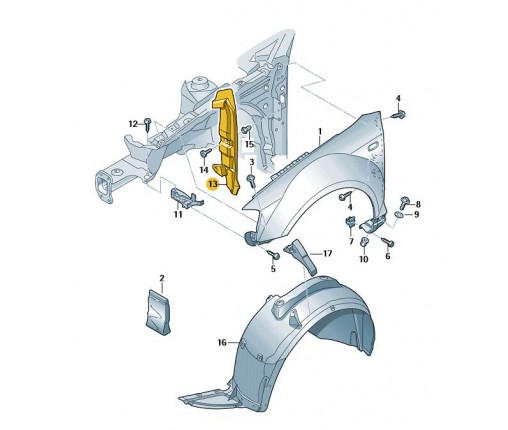 Element zamykajacy (nr katalogowy: 8P0821111B)