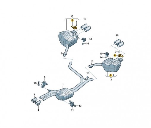 Silnik nastawczy klapy spalin (nr katalogowy: 8R0133246B)