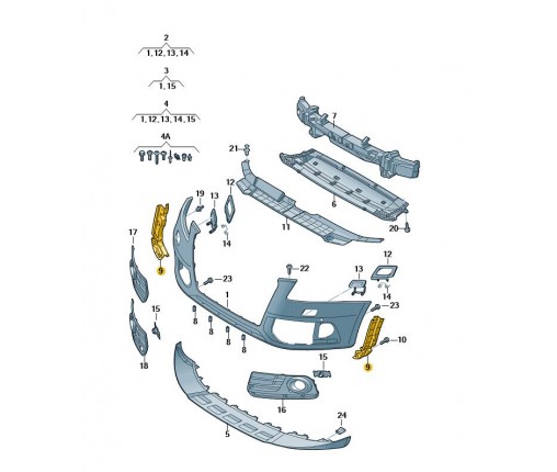 Listwa mocująca (nr katalogowy: 8R0807278C)