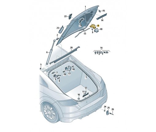 Zamek klapy (nr katalogowy: 8R0827505A)