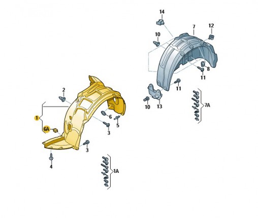 nadkole (nr katalogowy: 8V0821171J)