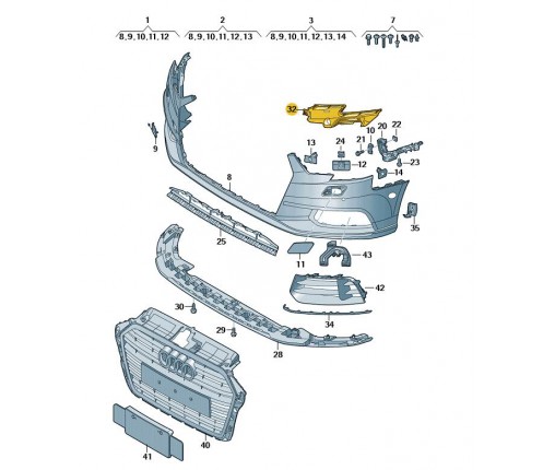 Prowadnica (nr katalogowy: 8V5807377B)