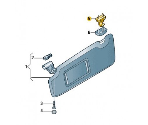 Uchwyt oslony przeciwslonecz. soul (czer (nr katalogowy: 8W0857562A4PK)