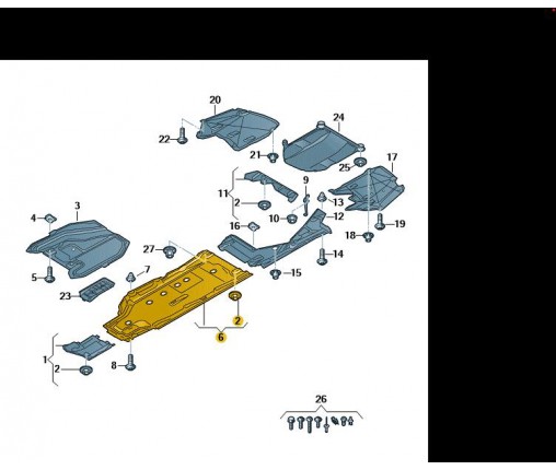 Osłona podłogi (nr katalogowy: 8W6825207D)
