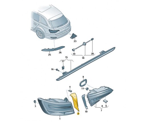 Osłona tylnego światła (nr katalogowy: 8W9945254A)