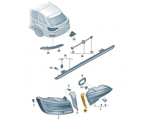 Osłona tylnego światła (nr katalogowy: 8W9945256A)