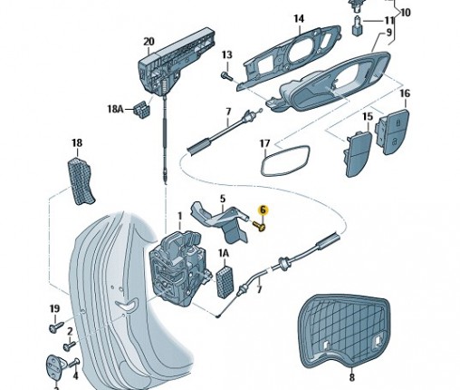 Blachowkręt z łbem 'torx' (nr katalogowy: 8Z0837691C)
