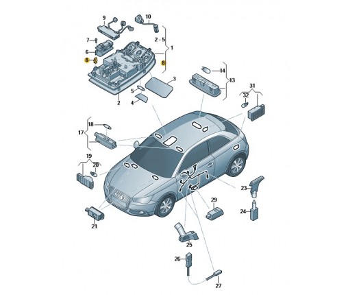 Zaczep sprężysty (nr katalogowy: 8Z0867276B)