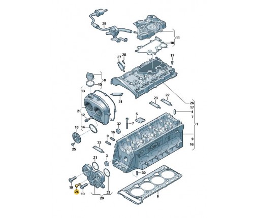 Śruba z łbem soczewkowym torx (nr katalogowy: N10750101)