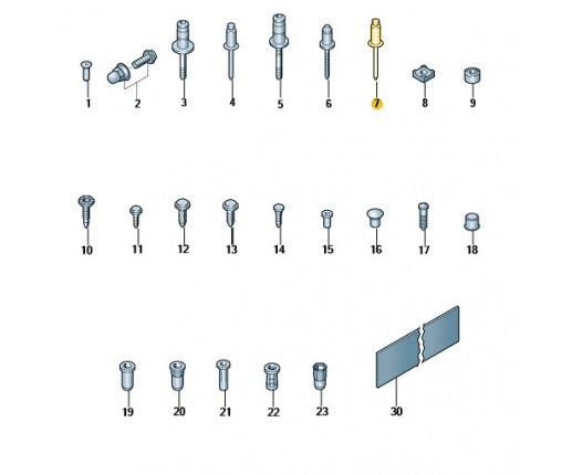 Pop rivet (nr katalogowy: N91152701)