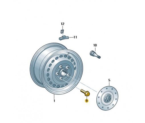 Śruba koła (nr katalogowy: WHT001964A)